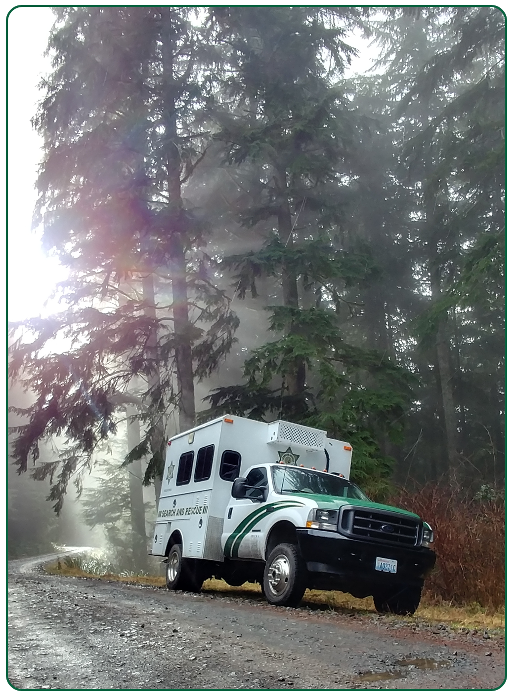 SAR Truck 2 in the woods